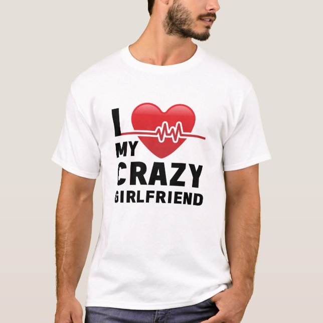 Camiseta eu amo meu namorada louco (Frente)