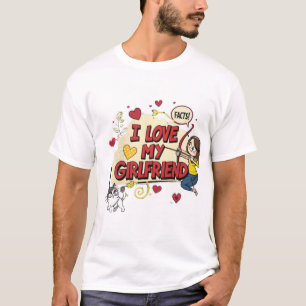 Camiseta Eu Amo Meu Namorada Personalizado