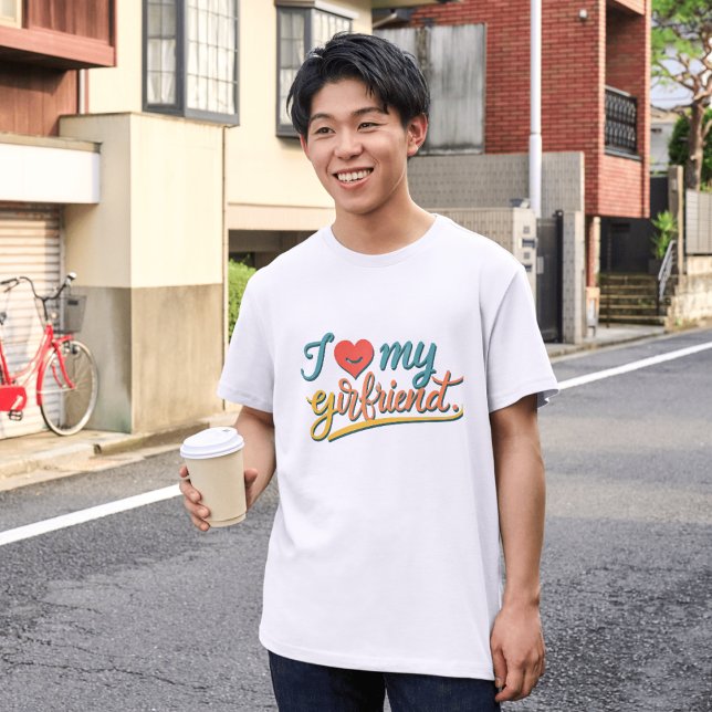 Camiseta Eu Amo Meu Namorada Personalizado | Presentes Mini (Criador carregado)