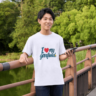 Camiseta Eu Amo Meu Namorada Personalizado Presentes Mini