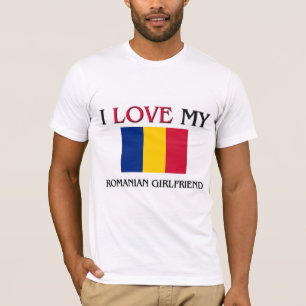 Camiseta Eu amo meu namorada romeno