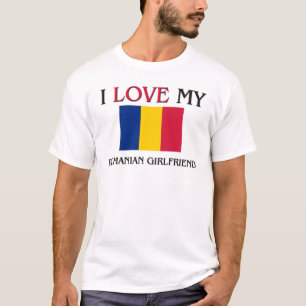 Camiseta Eu amo meu namorada romeno
