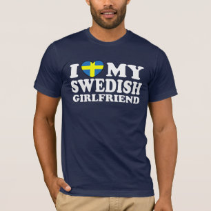 Camiseta Eu amo meu namorada sueco