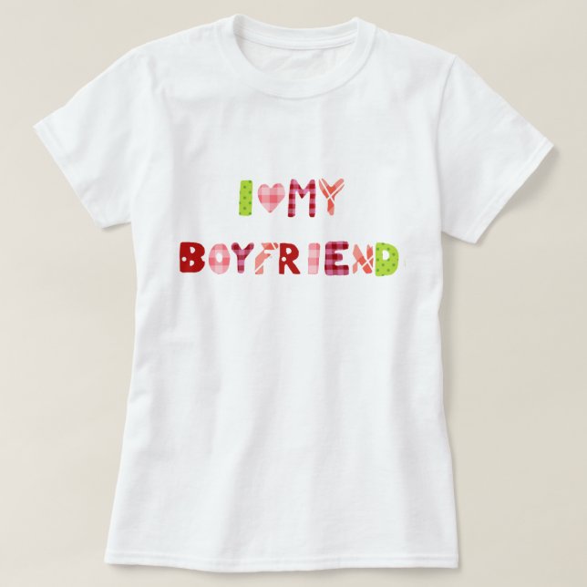 Camiseta Eu amo meu namorado (Frente do Design)