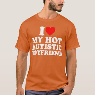 Camiseta Eu Amo Meu Namorado Autista Gostoso Coração Meu Au