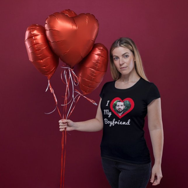 Camiseta Eu Amo Meu Namorado Bae Foto Personalizada Customi (Criador carregado)