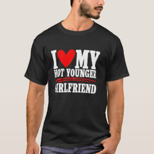 Camiseta Eu Amo Meu Namorado Casal Namorada Mais Jovem e Go