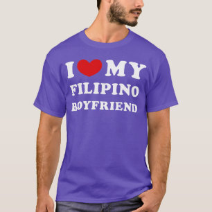 Camiseta Eu Amo Meu Namorado Filipino Meu Amigo Filipino fa