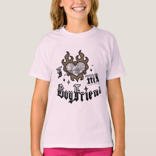 Camiseta Eu Amo Meu Namorado - Guepardo - DingusDesign
