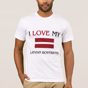 Camiseta Eu amo meu namorado letão