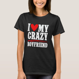 Camiseta Eu Amo Meu Namorado Louco Casal Namorada