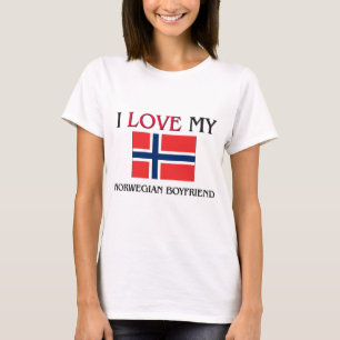 Camiseta Eu amo meu namorado norueguês