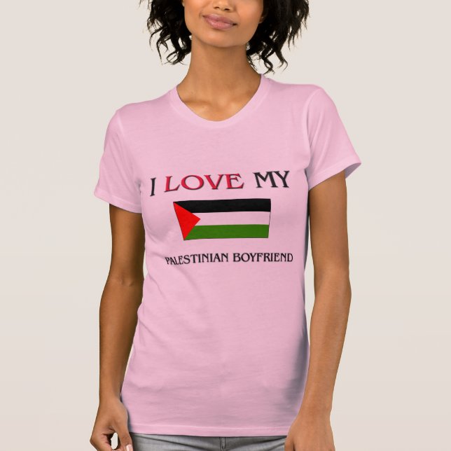 Camiseta Eu amo meu namorado palestino (Frente)