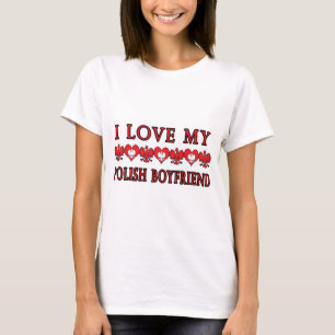 Camiseta Eu Amo Meu Namorado Polonês