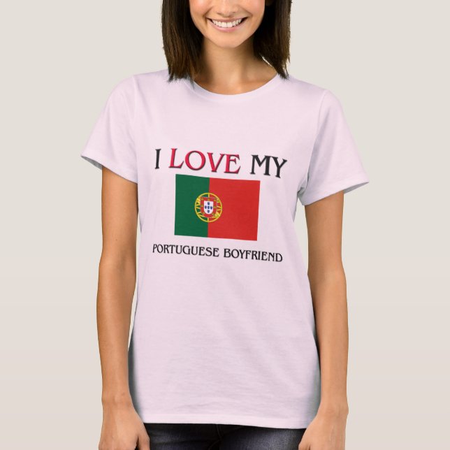 Camiseta Eu amo meu namorado português (Frente)