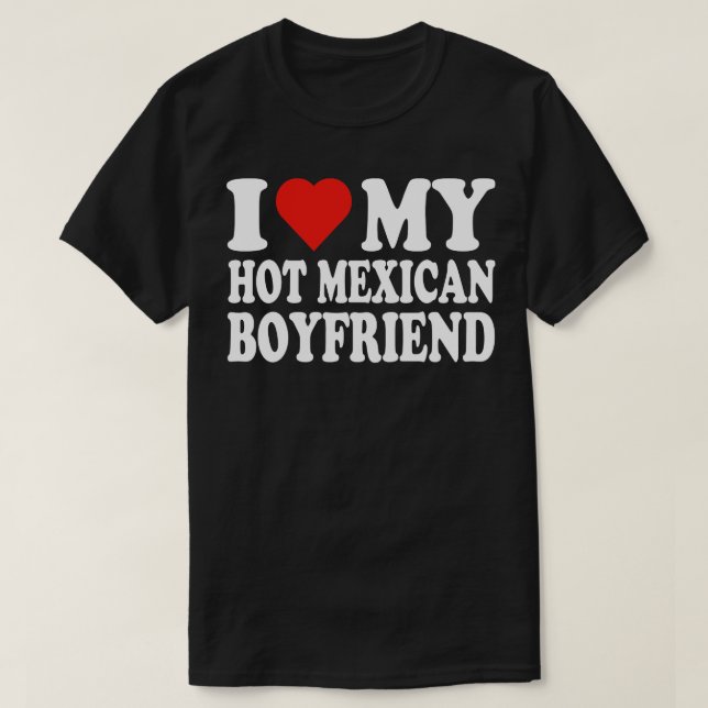 Camiseta Eu Amo Meu Namorado Quente Eu Amo Meu Boyf Quente  (Frente do Design)