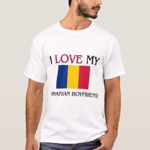Camiseta Eu amo meu namorado romeno