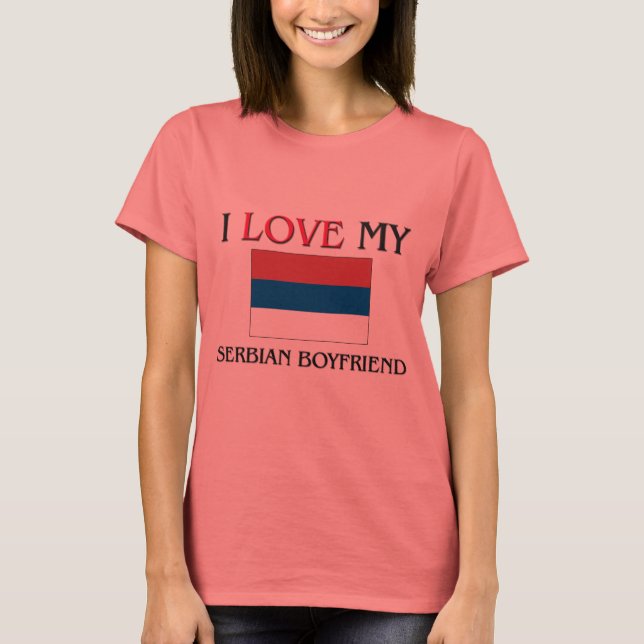 Camiseta Eu Amo Meu Namorado Sérvio (Frente)