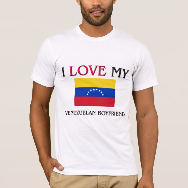 Camiseta Eu amo meu namorado venezuelano (Frente)