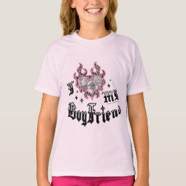 Camiseta Eu Amo Meu Namorado - Zebra - DingusDesign
