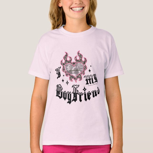 Camiseta Eu Amo Meu Namorado - Zebra - DingusDesign  (Frente)
