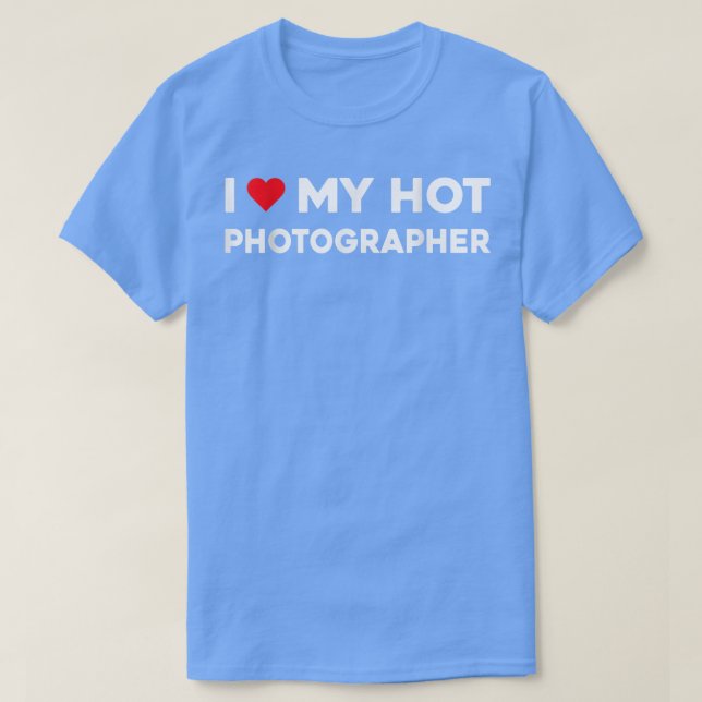 Camiseta Eu Amo Meu Namorados Fotógrafo Quente Gir (Frente do Design)