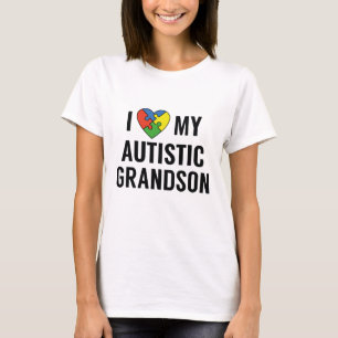 Camiseta Eu Amo Meu Neto Autista