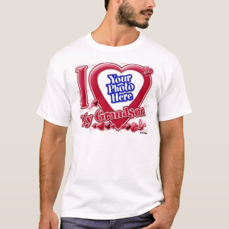 Camiseta Eu amo meu neto coração vermelho - foto