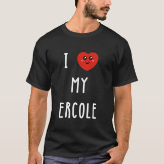 Camiseta Eu Amo Meu Nome Ercole Divertido
