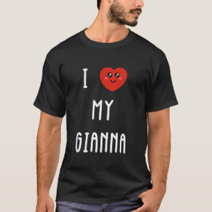 Camiseta Eu Amo Meu Nome Gianna Engraçado