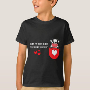 Camiseta Eu Amo Meu Novo Coração Me Ama Saúde Cardíaca Card
