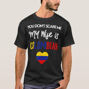 Camiseta Eu Amo Meu Orgulho Colombiano de Esposas Colômbia