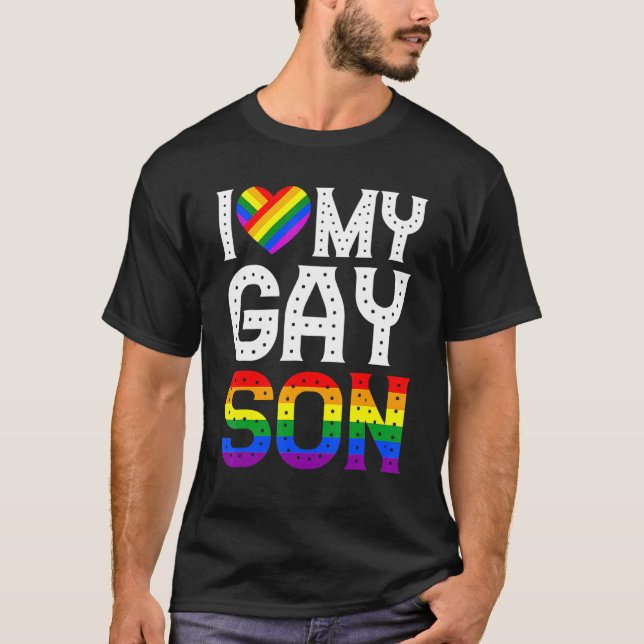 Camiseta Eu Amo Meu Pai Filho Orgulho gay Lgbb Lésbica Lgbt (Frente)