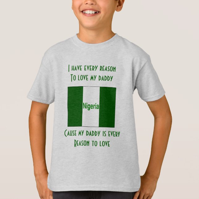 Camiseta Eu amo meu pai nigeriano (Frente)