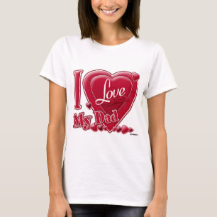 Camiseta Eu amo meu Pai vermelho - coração