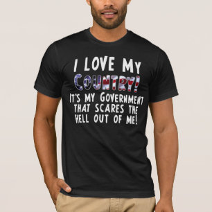 Camiseta Eu amo meu país - anti Obama