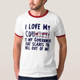 Camiseta Eu amo meu país - anti Obama
