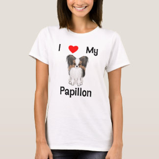 Camiseta Eu amo meu Papillon (a imagem)