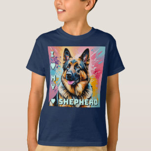 Camiseta Eu amo meu Pastor Alemão