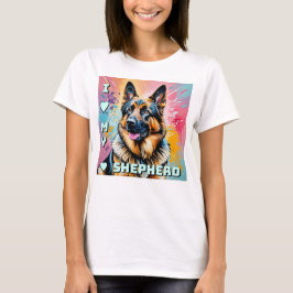 Camiseta Eu amo meu Pastor Alemão