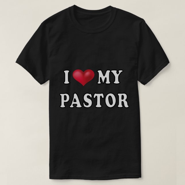 Camiseta Eu Amo Meu Pastor. Engraçado Presente. (Frente do Design)