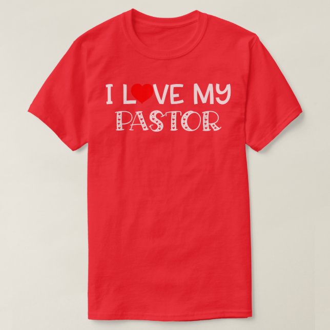 Camiseta Eu Amo Meu Pastor T Heart (Frente do Design)