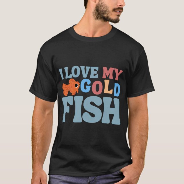 Camiseta Eu amo meu peixe dourado (Frente)