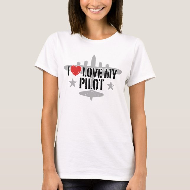 Camiseta Eu Amo Meu Piloto (Frente)