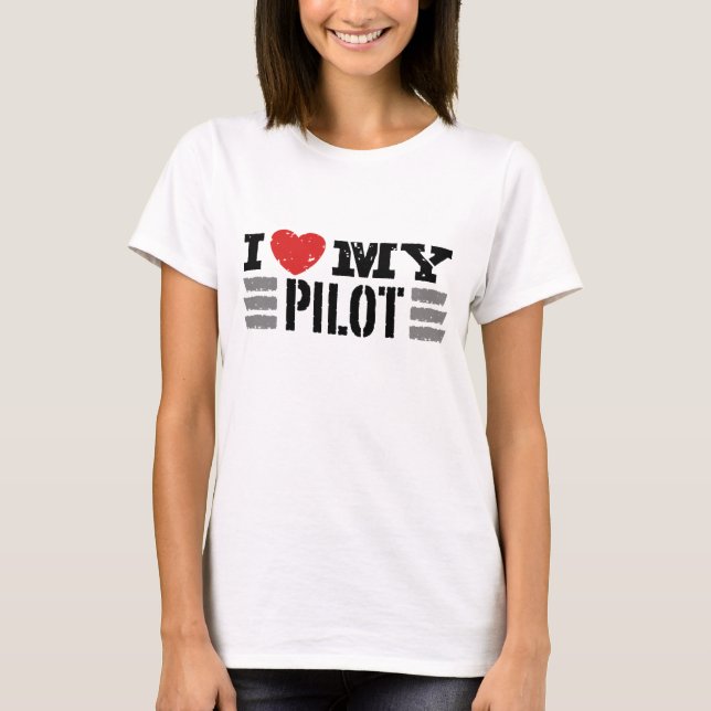 Camiseta Eu Amo Meu Piloto (Frente)