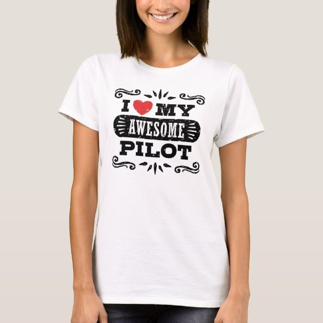 Camiseta Eu Amo Meu Piloto Incrível (Frente)