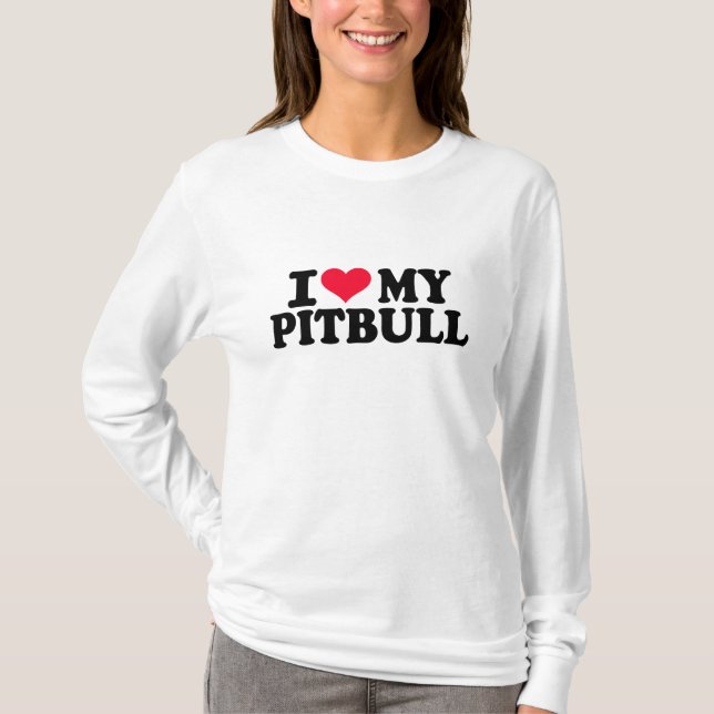 Camiseta Eu amo meu Pitbull (Frente)