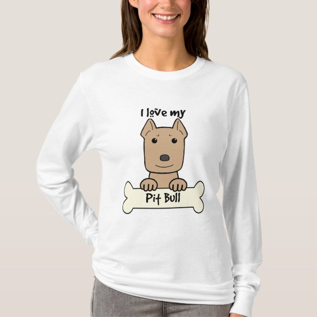 Camiseta Eu amo meu Pitbull (Frente)