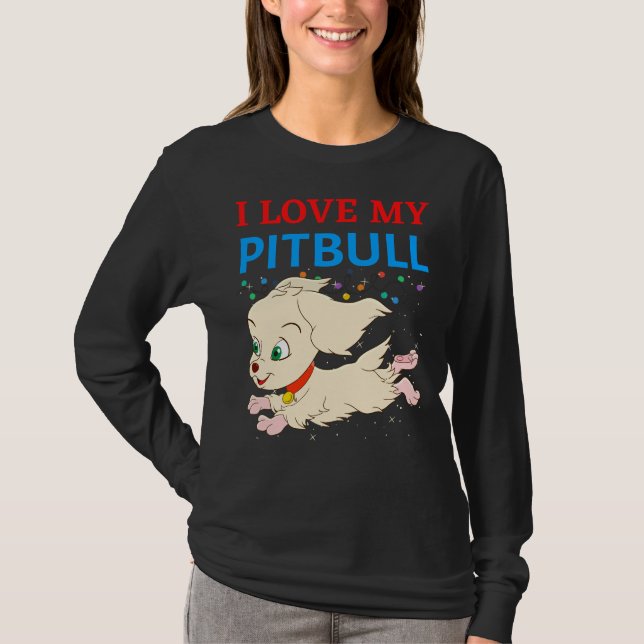 Camiseta Eu Amo Meu Pitbull 19 (Frente)