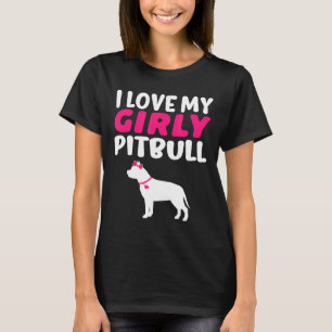 Camiseta Eu Amo Meu Pitbull Feminino Cachorro Fofo Novo